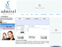 Tablet Screenshot of admiral-realestate.com